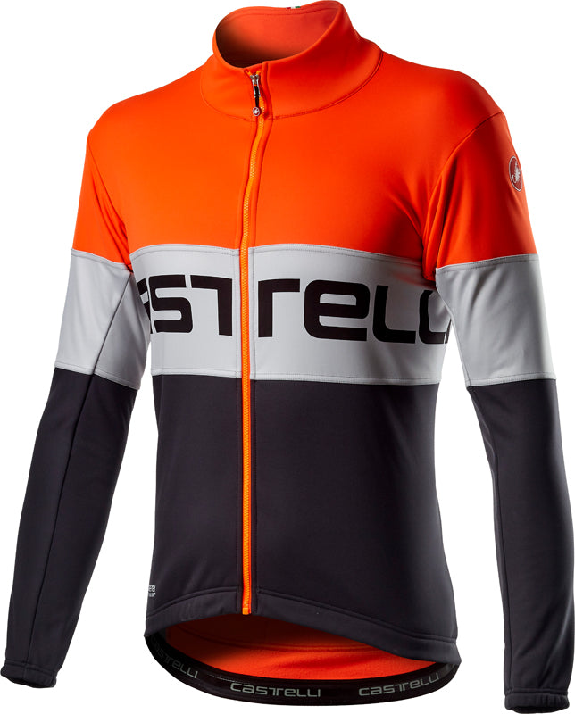 Castelli Prologo Jacket - Orange Silver Gray