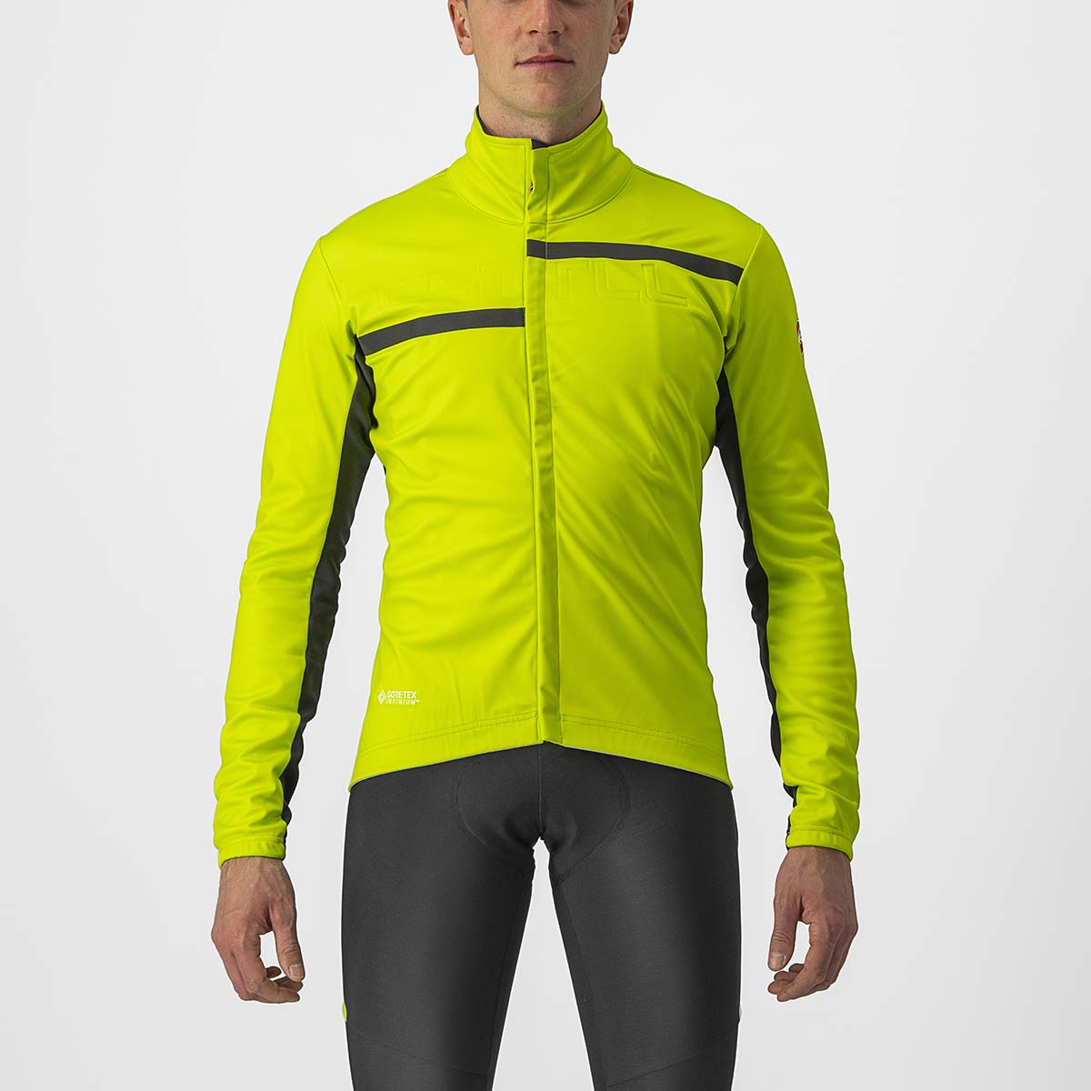 Castelli Transition 2 Jacket - Electric Lime/Dark Gray-Black