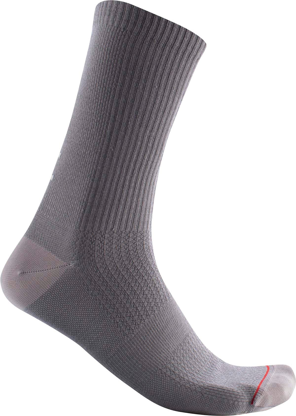 Castelli Bandito Wool 18 Sock - Nickel Gray