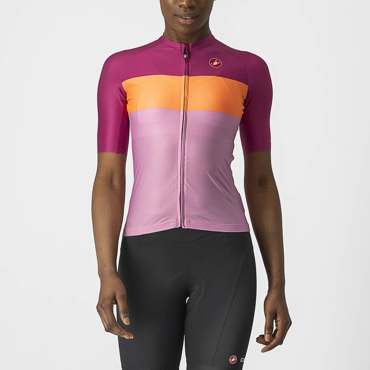 Castelli Aero Pro W Jersey - Pink/Coral Flash-Magenta
