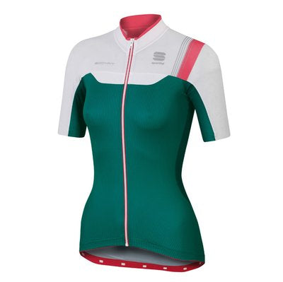 SPORTFUL Bodyfit Pro Lady Jersey SS Green White Pink Coral