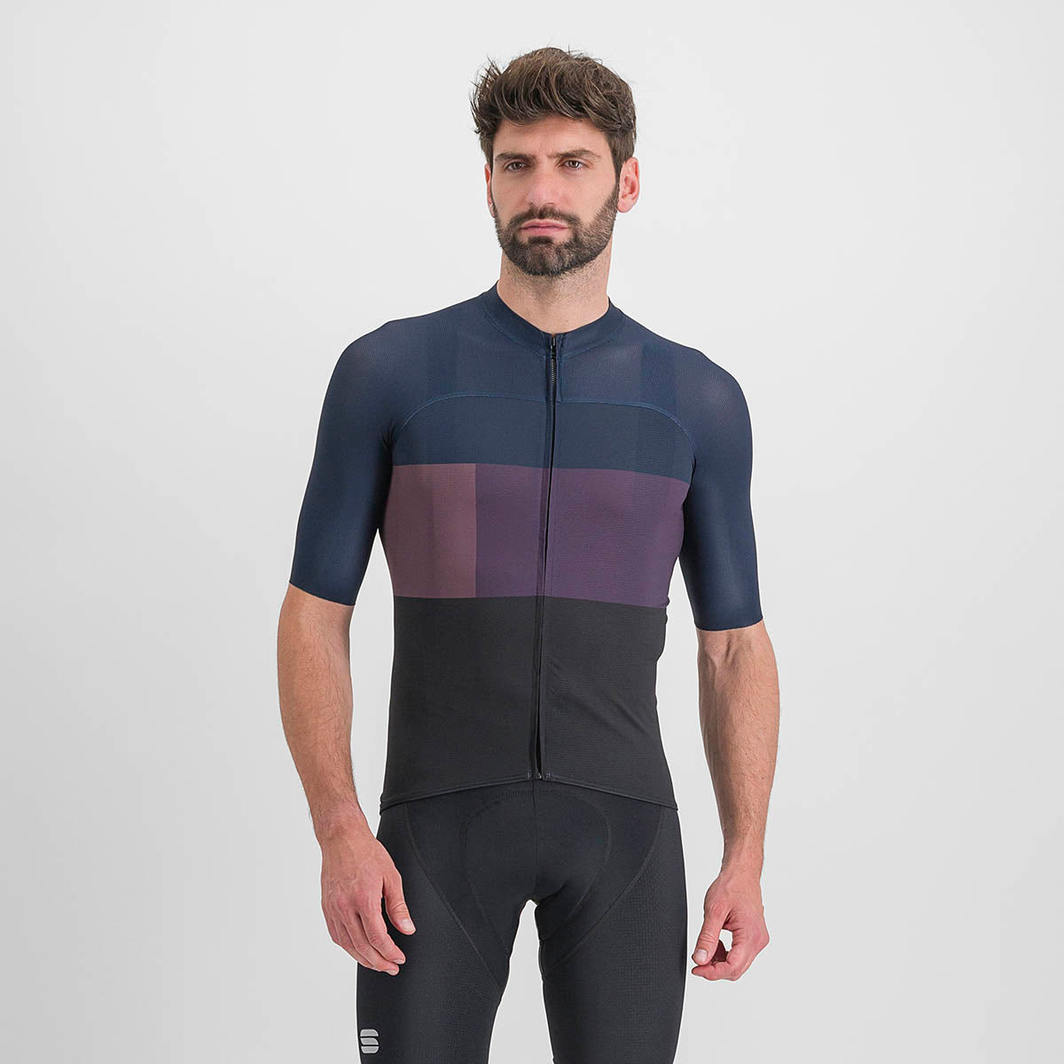 Sportful Snap Jersey - Black Galaxy Blue