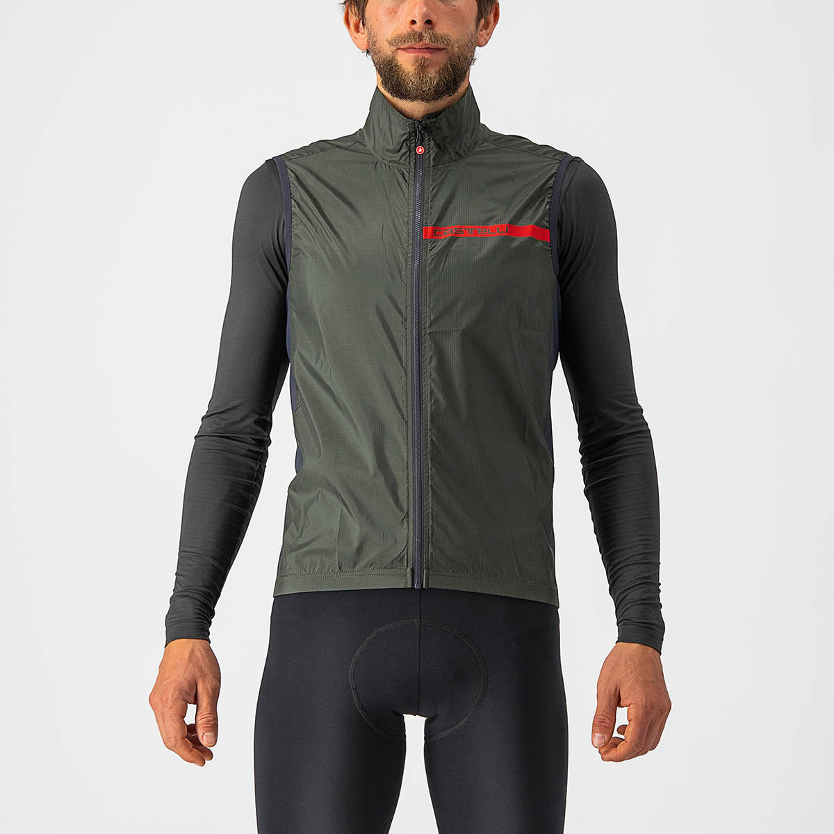 Castelli Squadra Stretch Vest - Military Green/Dark Gray