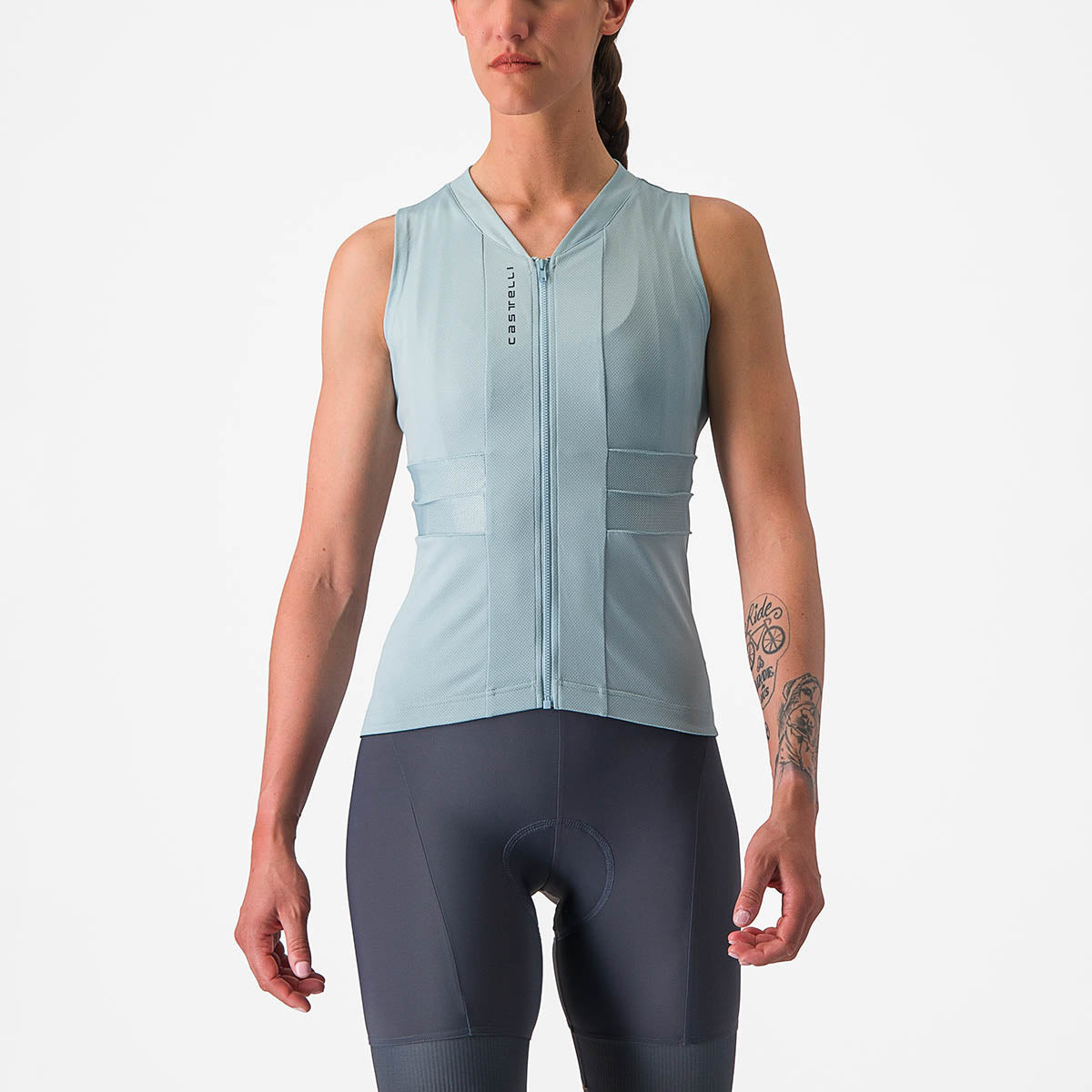 Castelli Anima 4 Sleeveless - Winter Sky/Dark Steel Blue