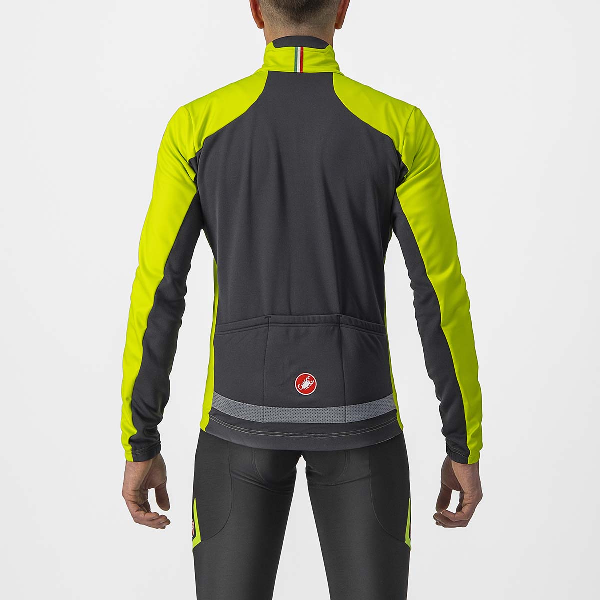 Castelli Transition 2 Jacket - Electric Lime/Dark Gray-Black