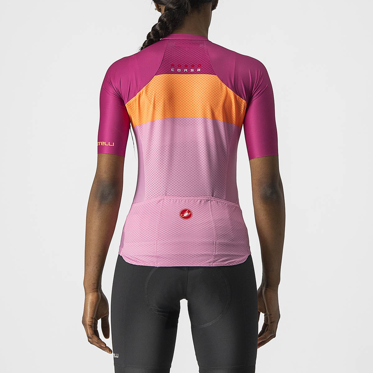 Castelli Aero Pro W Jersey - Pink/Coral Flash-Magenta