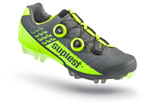 SUPLEST Edge 3 Pro MTB Fietsschoen Grey Yellow Fluo