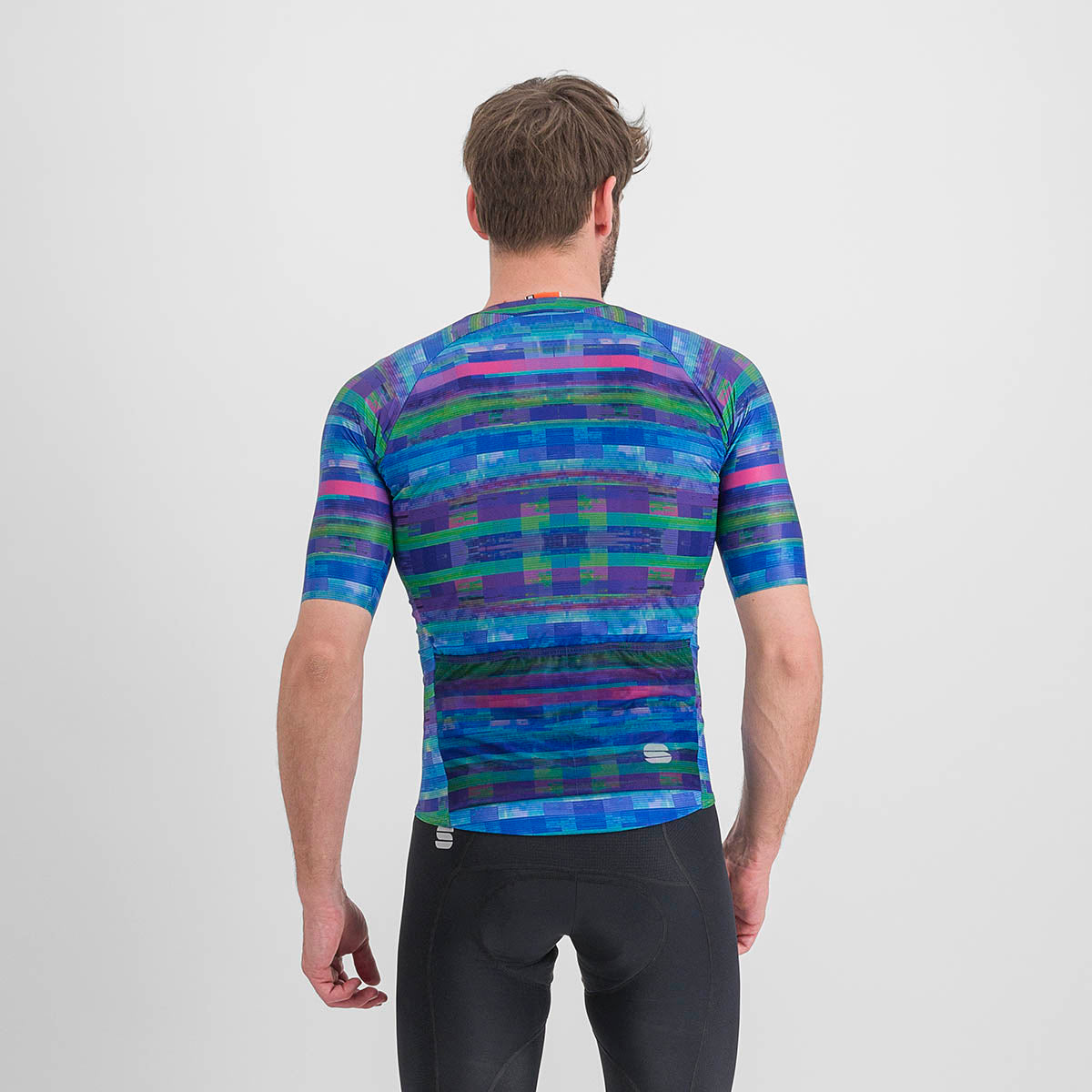 Sportful Glitch Bomber Jersey - Multicolor Blue
