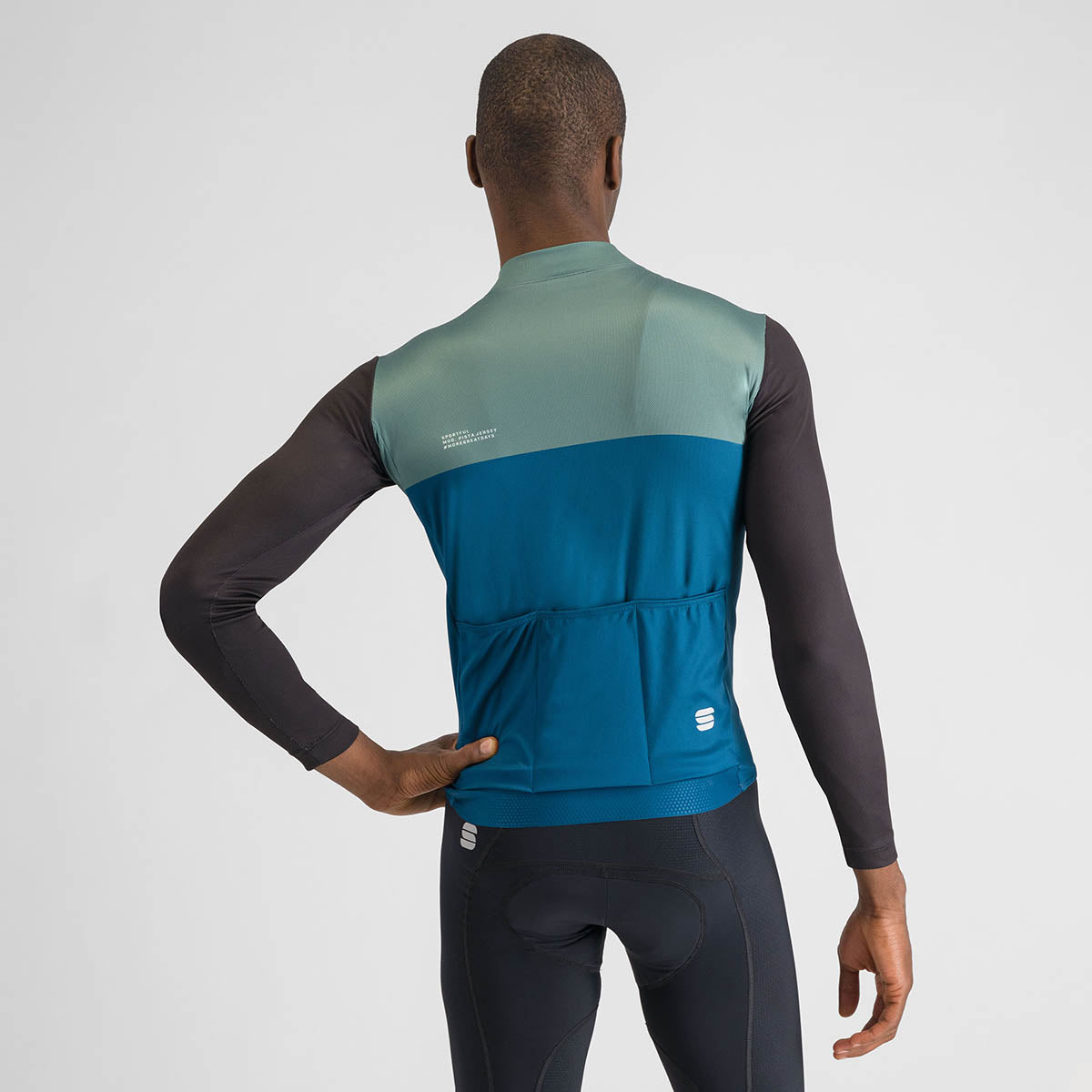 Sportful Pista Thermal Jersey - Blue Green Black Orange