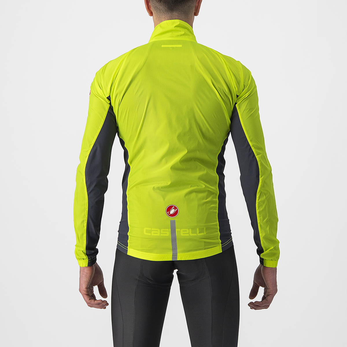 Castelli Squadra Stretch Jacket - Electric Lime/Dark Gray