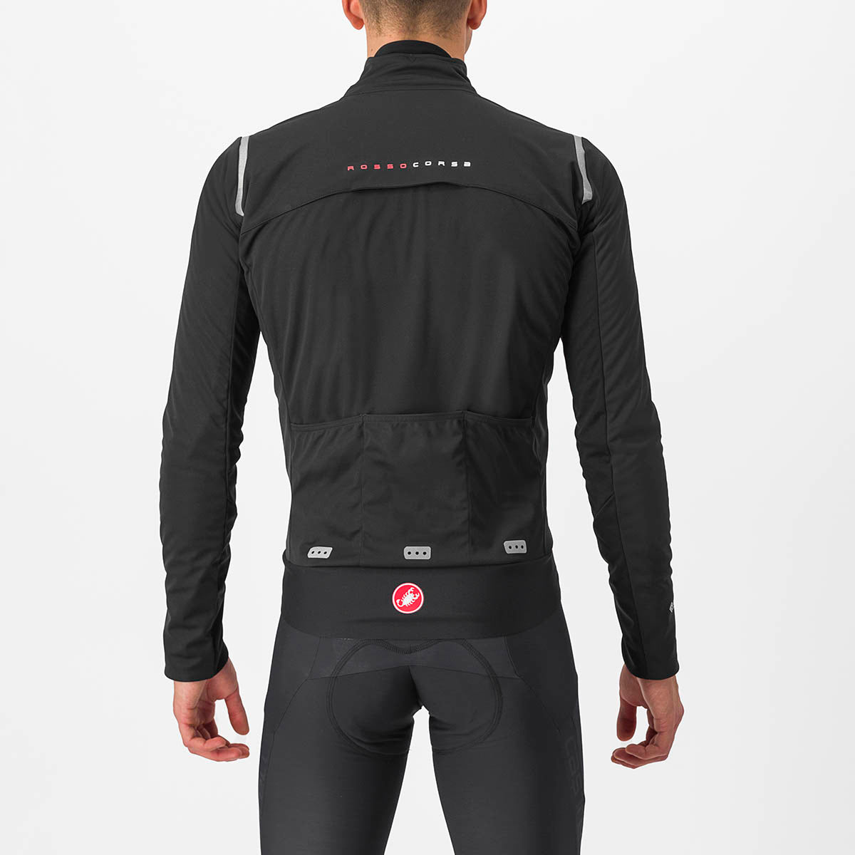 Castelli Alpha Doppio Ros Jacket - Light Black/Silver Reflex-Dark