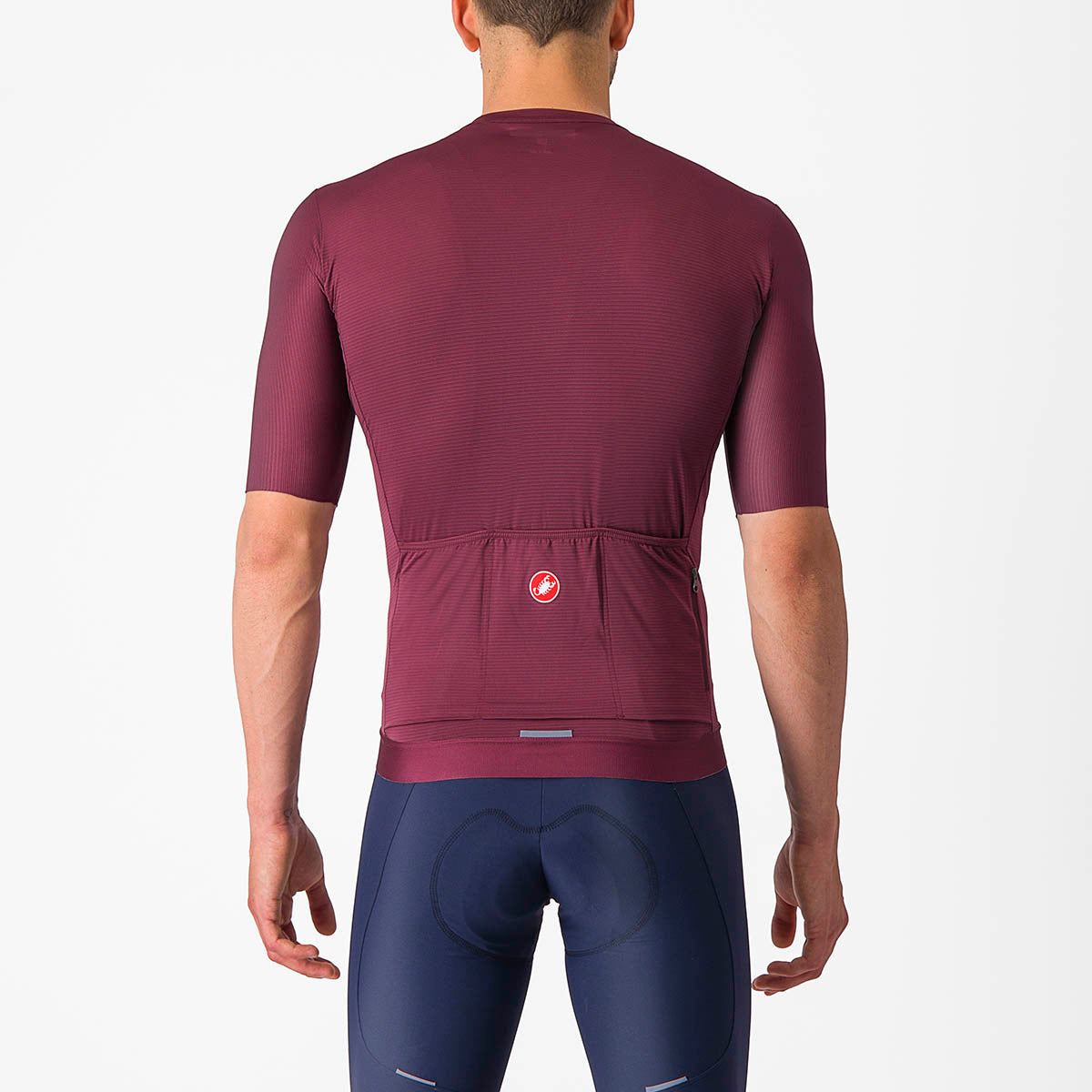 Castelli Espresso Jersey - Deep Bordeaux/Silver Moon