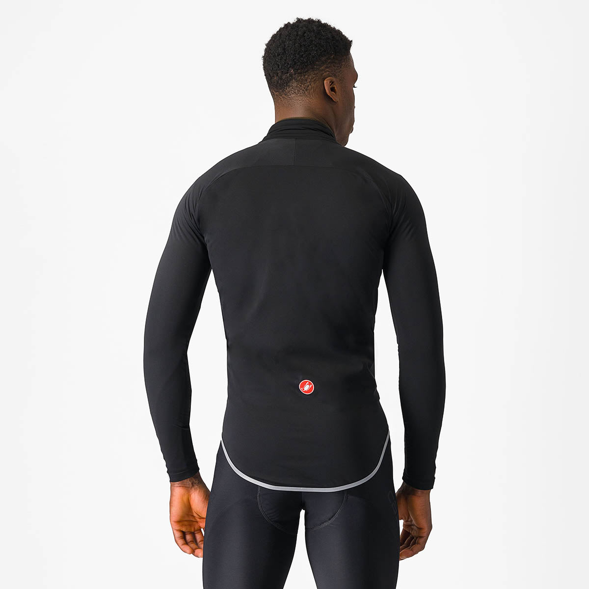 Castelli Ultra Rain Cape - Black/Silver Reflex