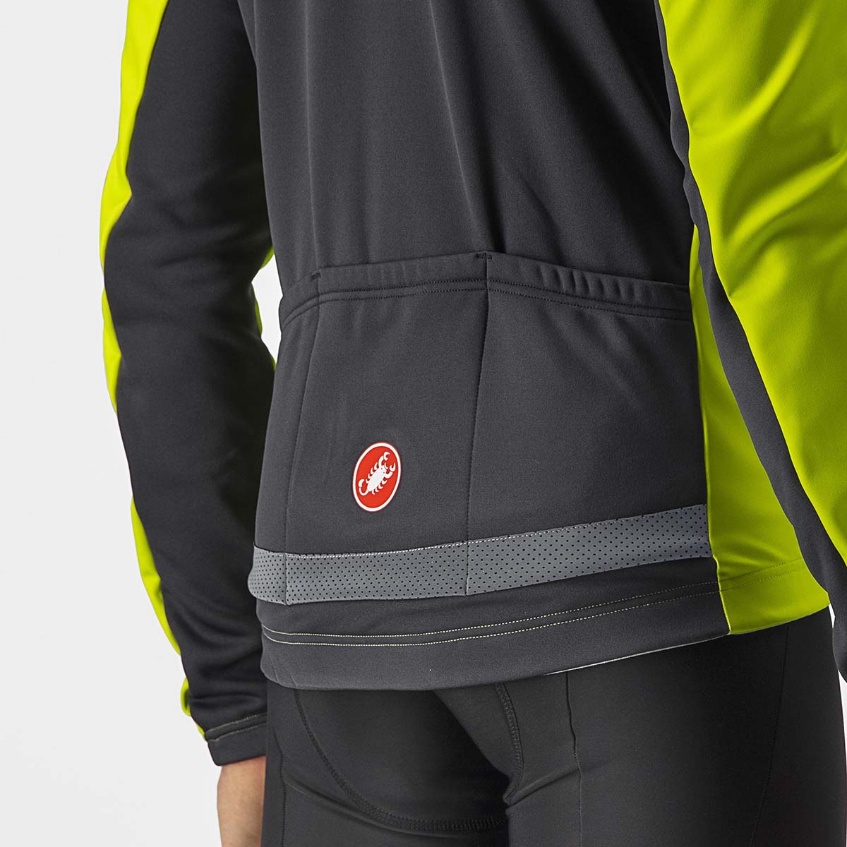 Castelli Transition 2 Jacket - Electric Lime/Dark Gray-Black