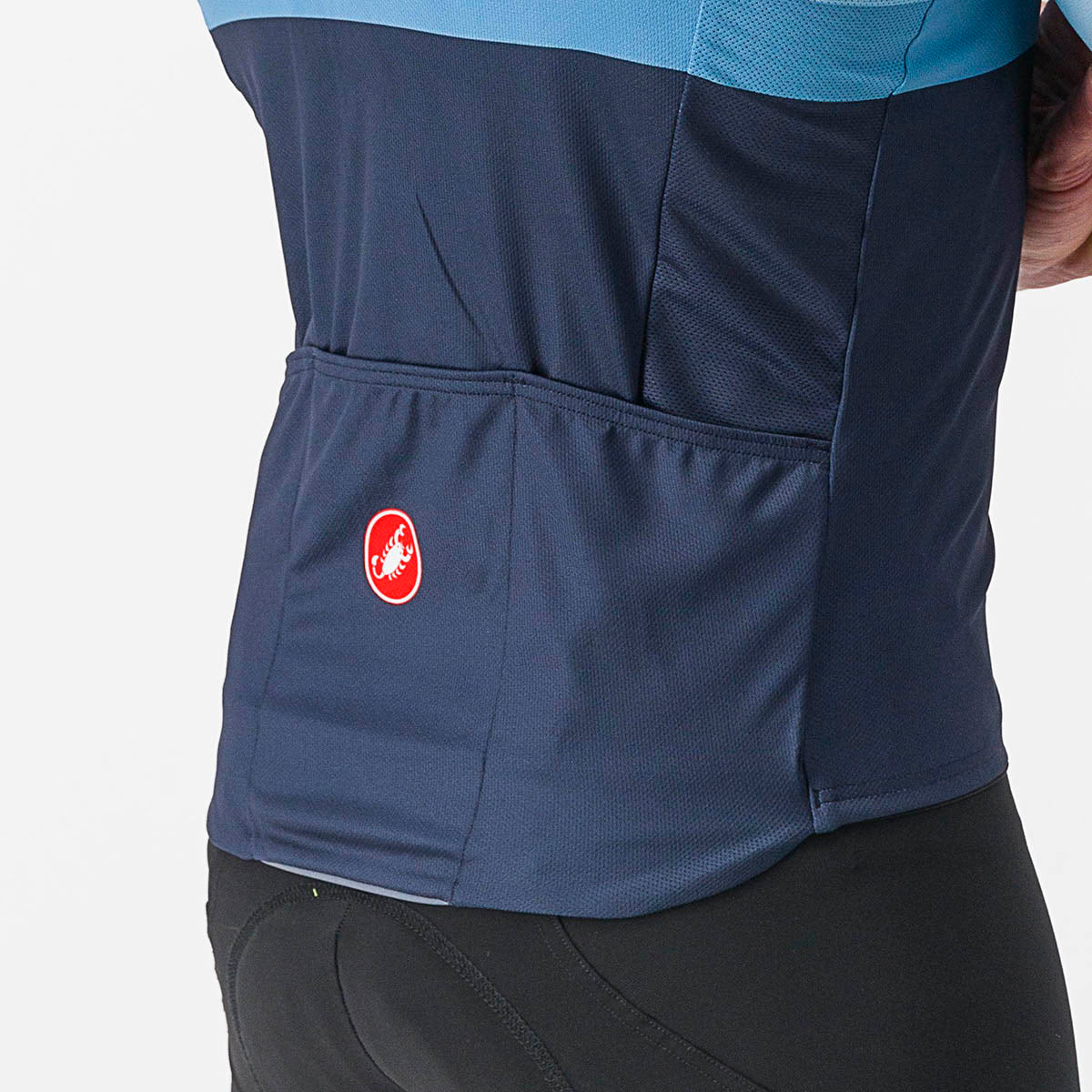 Castelli A Blocco Jersey - Baby Blue/Scarlet Lava-Niagara