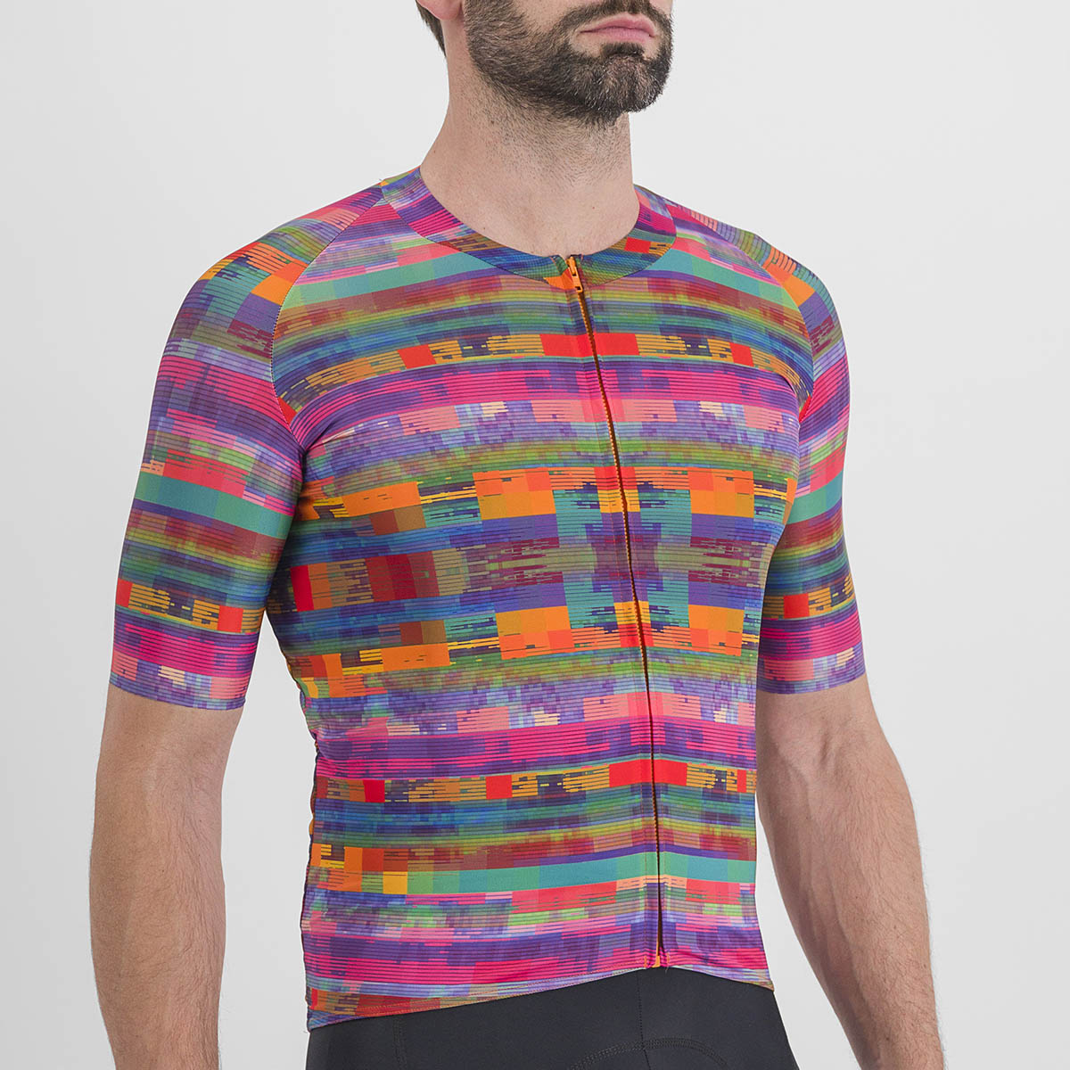 Sportful Glitch Bomber Jersey - Multicolor Pink