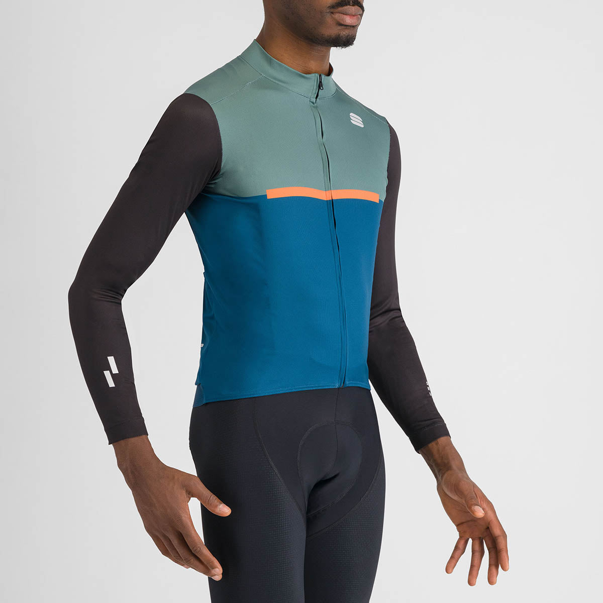 Sportful Pista Thermal Jersey - Blue Green Black Orange