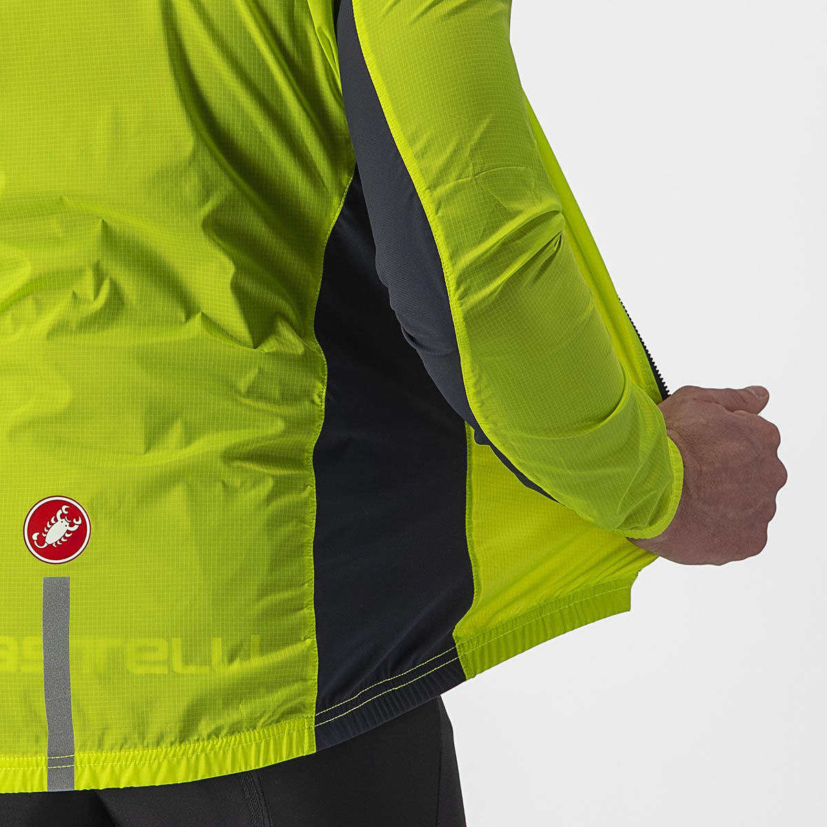 Castelli Squadra Stretch Jacket - Electric Lime/Dark Gray
