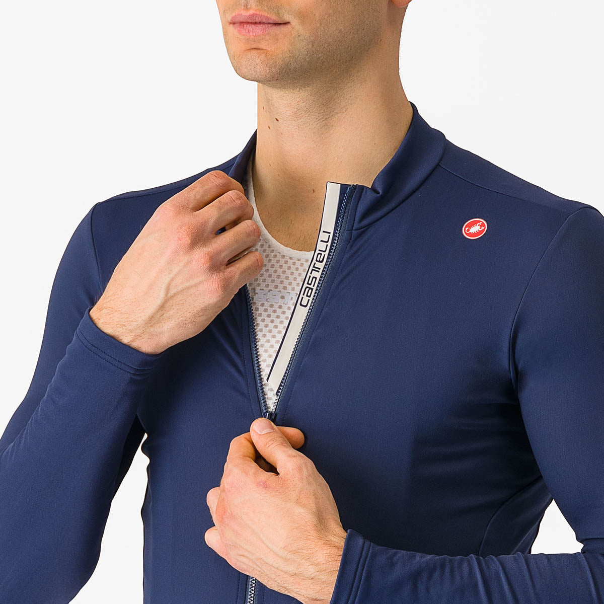 Castelli Espresso Thermal Jersey - Belgian Blue
