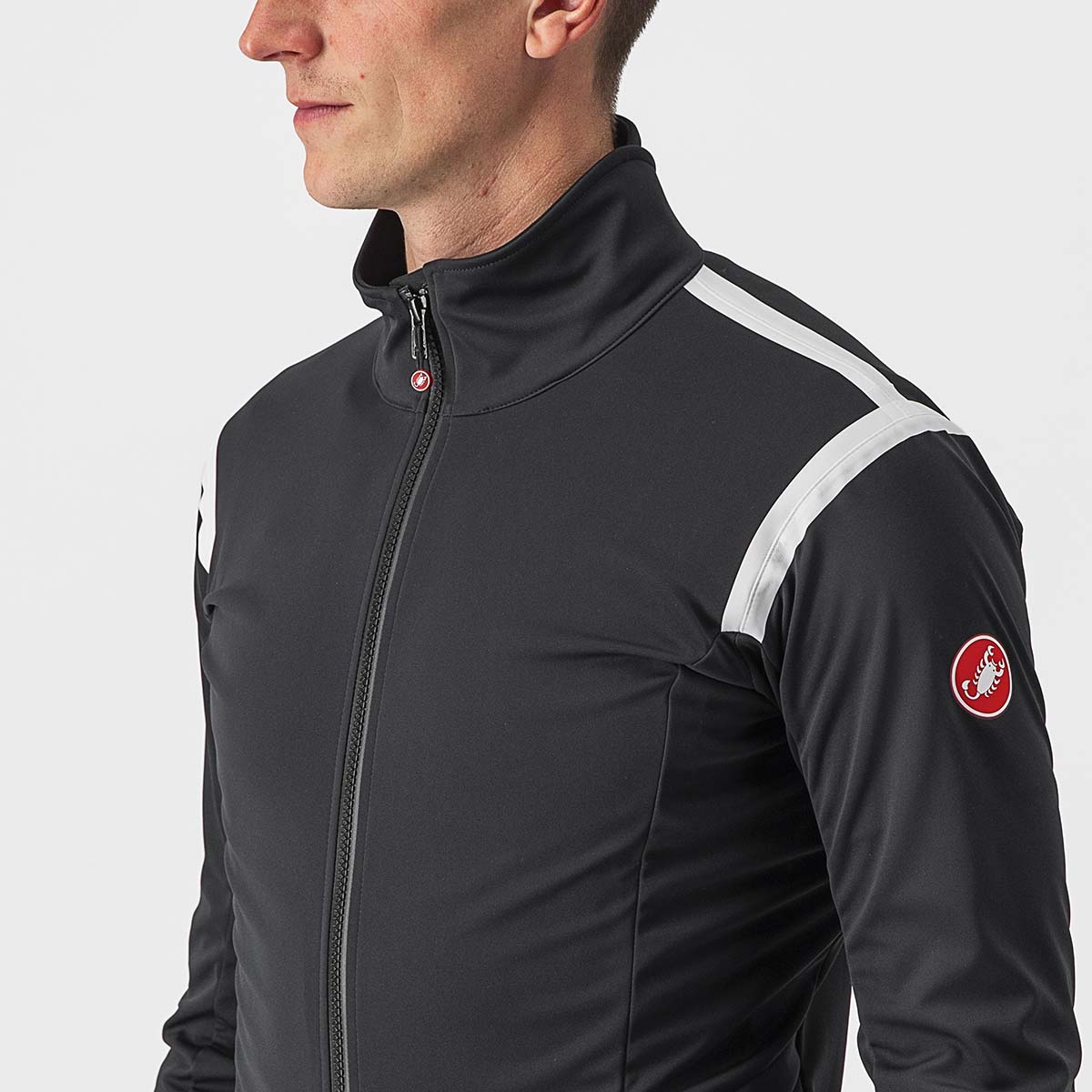 Castelli Alpha Ros 2 Light Jacket - Light Black/White-Black
