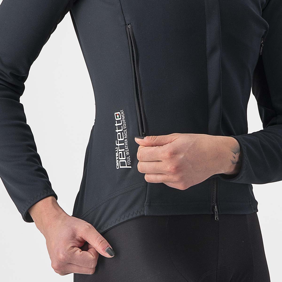 Castelli Perfetto Ros 2 W Jacket - Light Black/Black