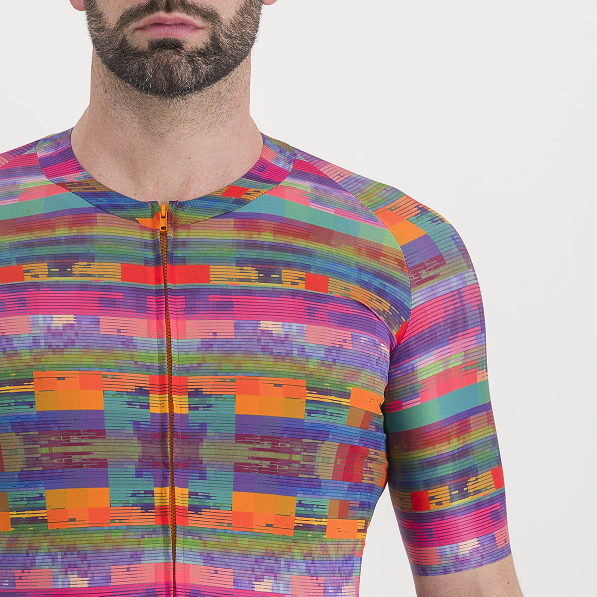 Sportful Glitch Bomber Jersey - Multicolor Pink