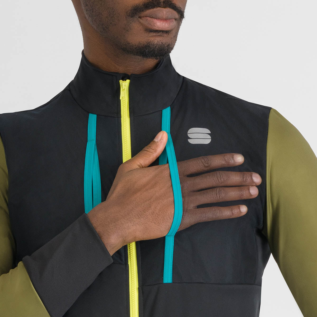 Sportful Supergiara Jacket - Black Green Blue