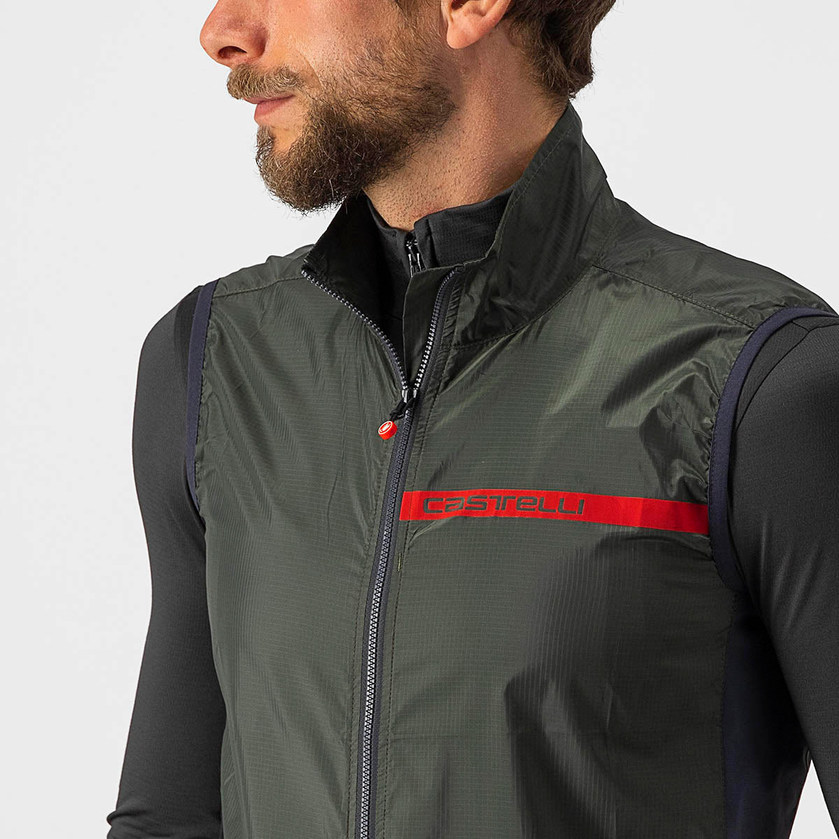 Castelli Squadra Stretch Vest - Military Green/Dark Gray