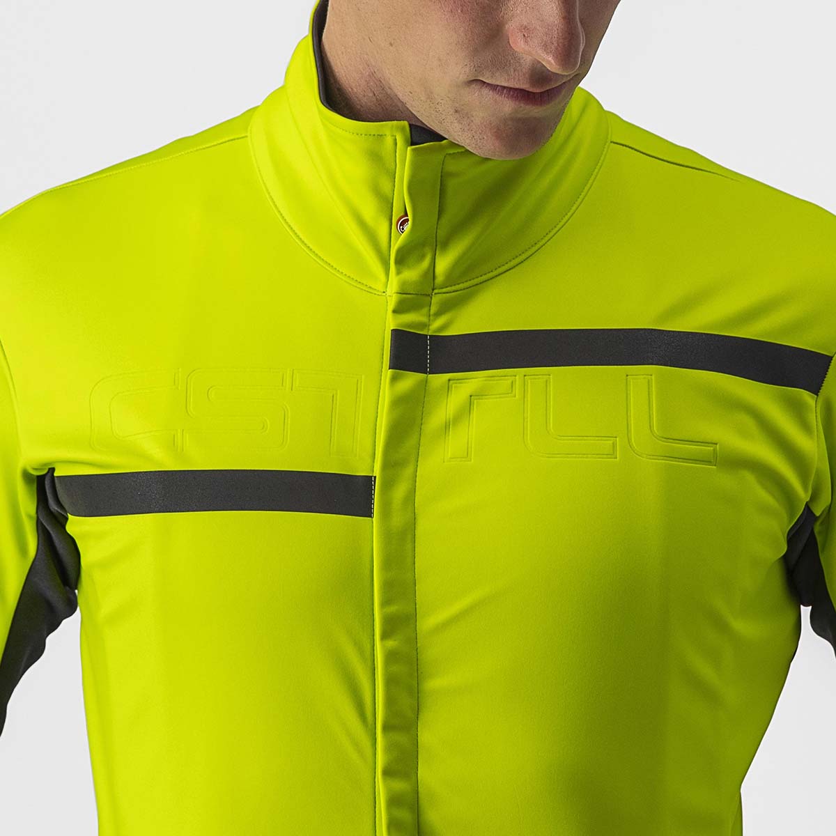 Castelli Transition 2 Jacket - Electric Lime/Dark Gray-Black