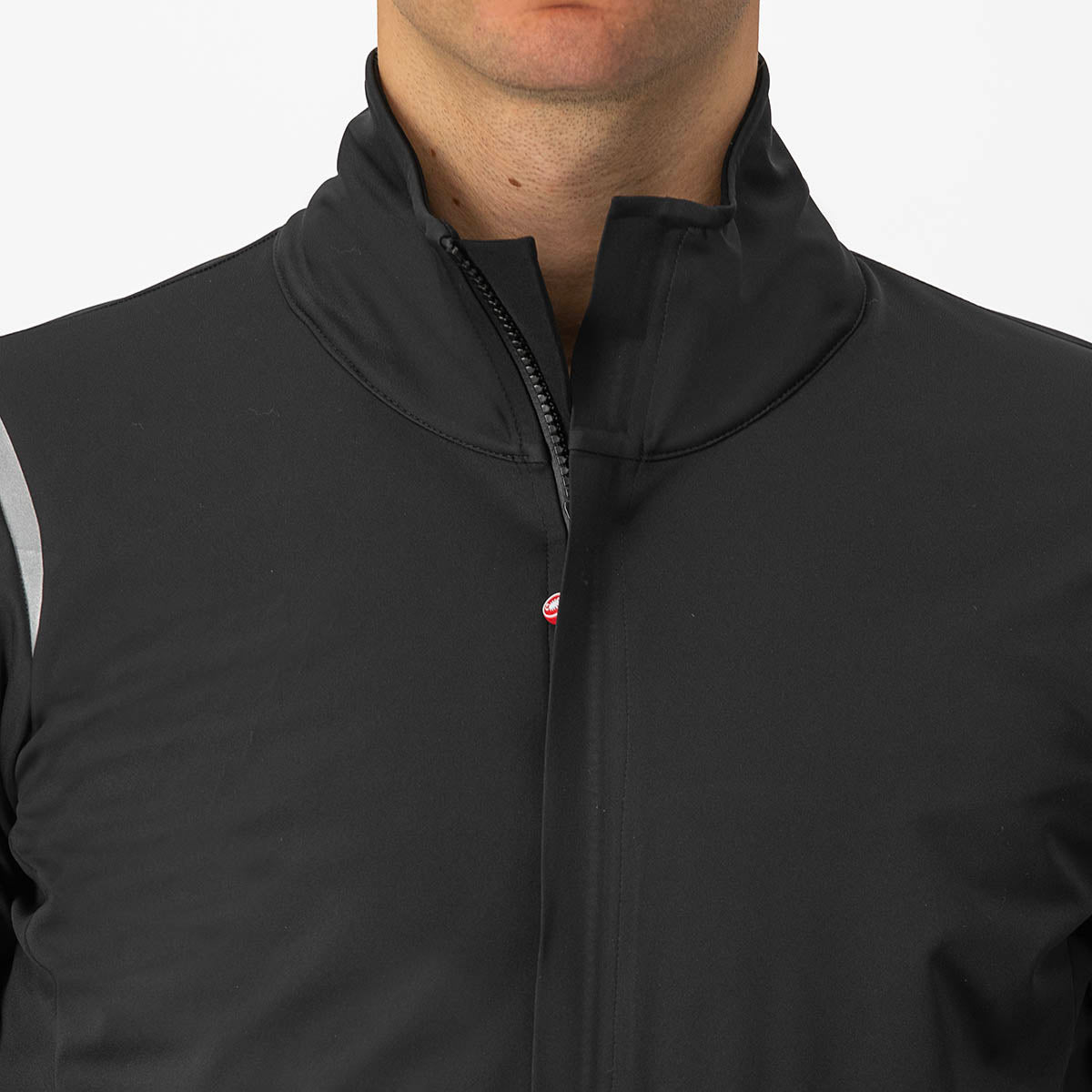 Castelli Alpha Doppio Ros Jacket - Light Black/Silver Reflex-Dark