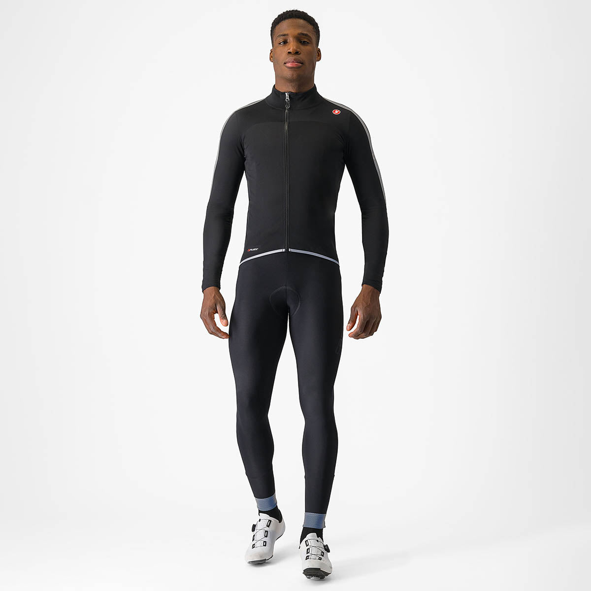 Castelli Ultra Rain Cape - Black/Silver Reflex