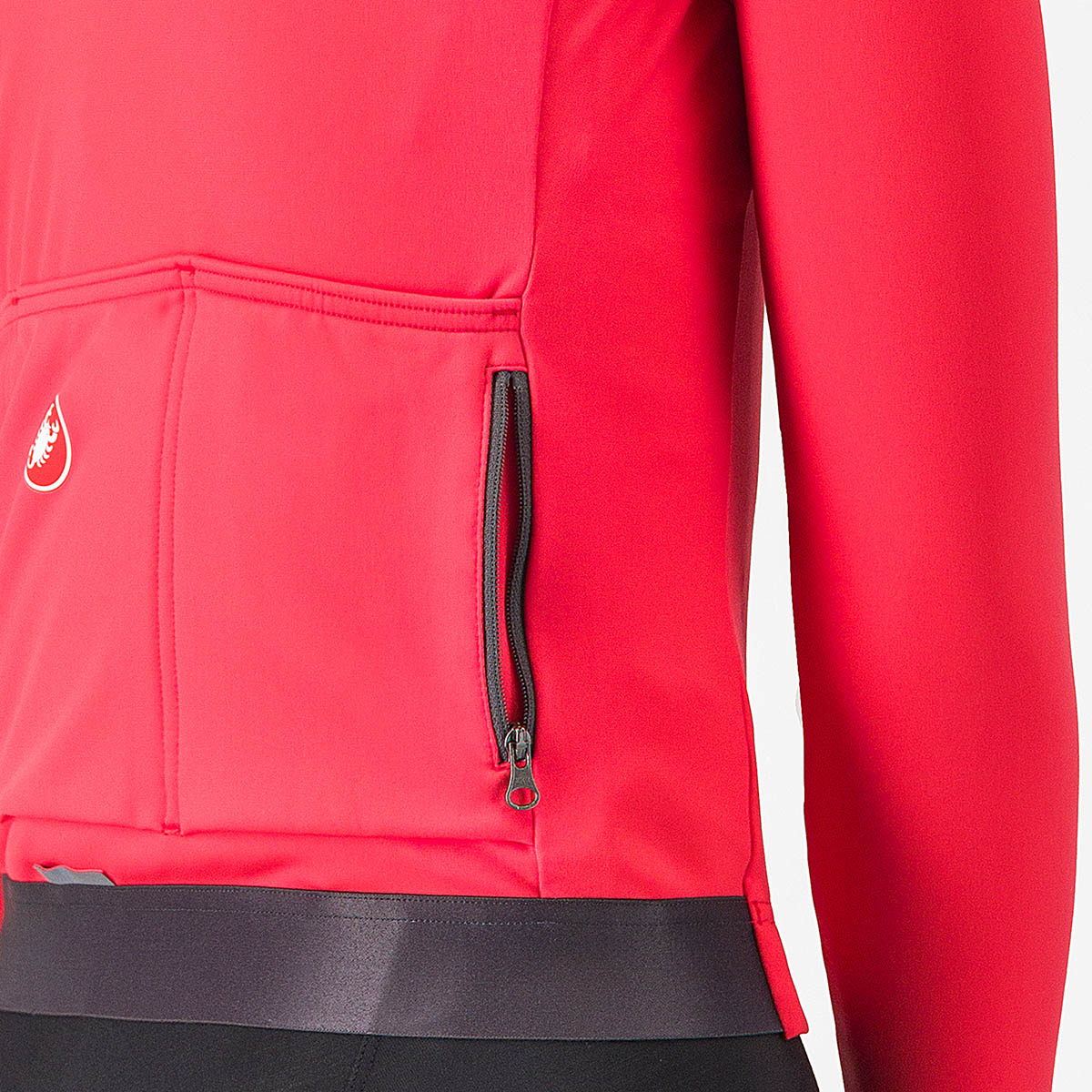 Castelli Espresso Thermal W Jersey - Hibiscus/Dark Gray