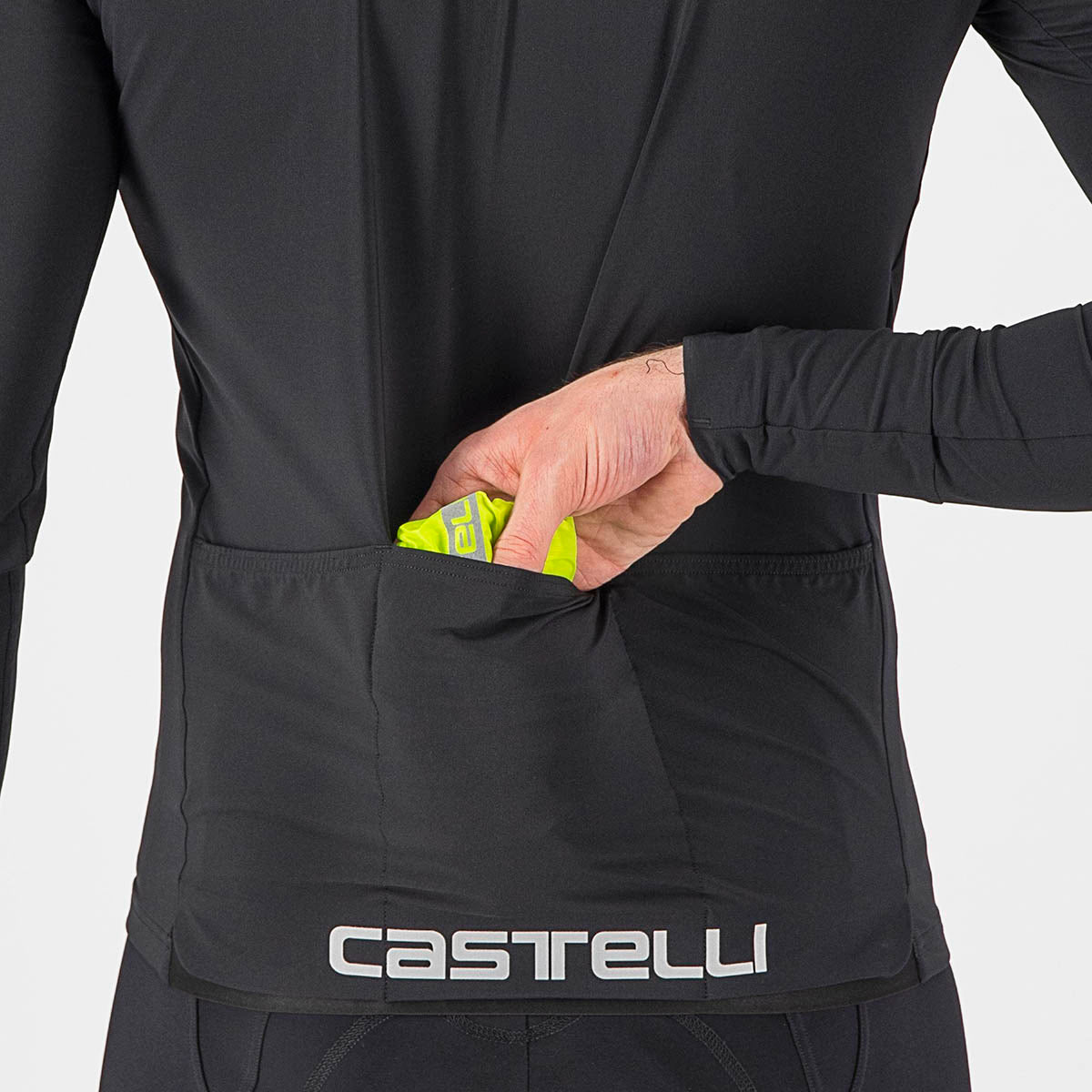 Castelli Squadra Stretch Jacket - Electric Lime/Dark Gray