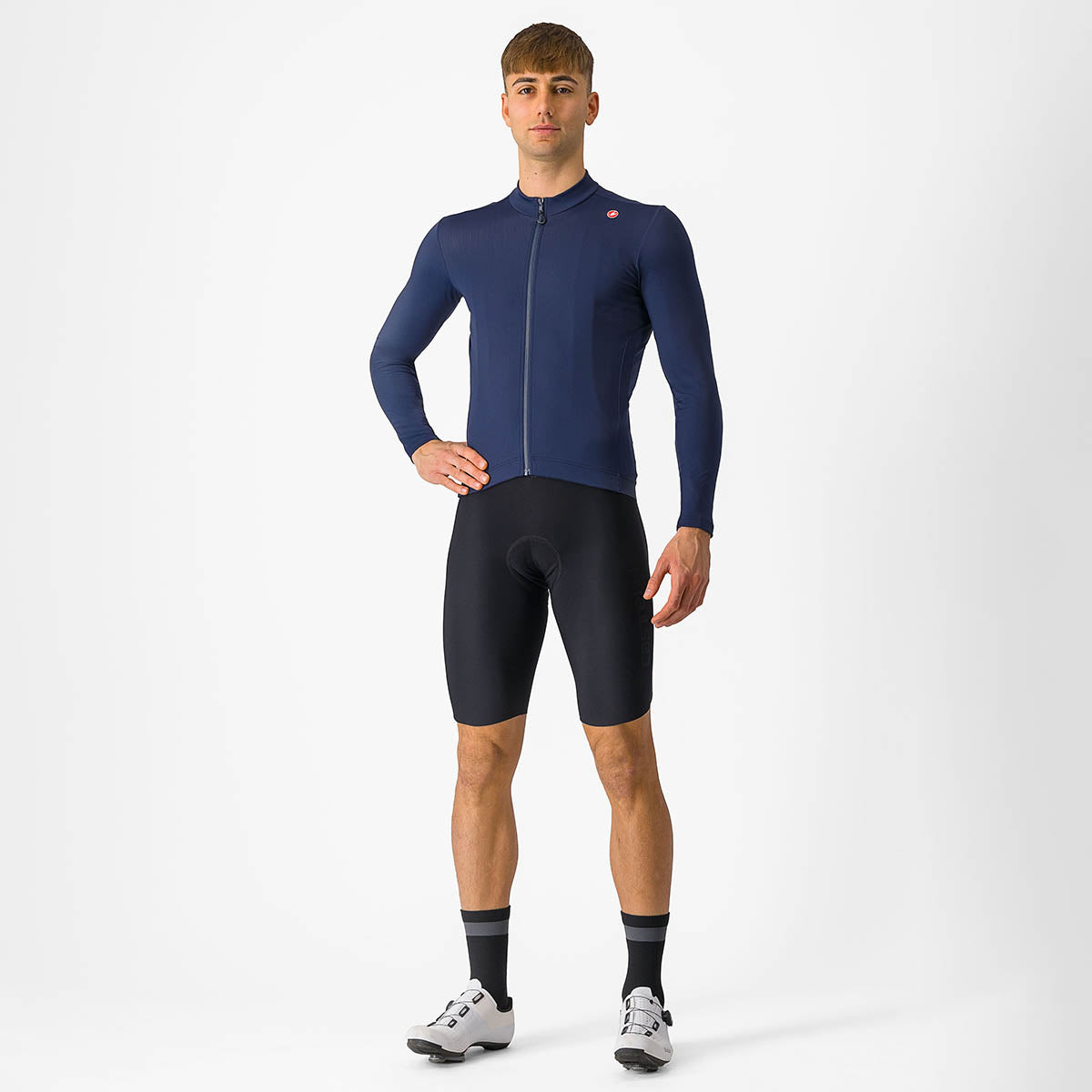 Castelli Espresso Thermal Jersey - Belgian Blue