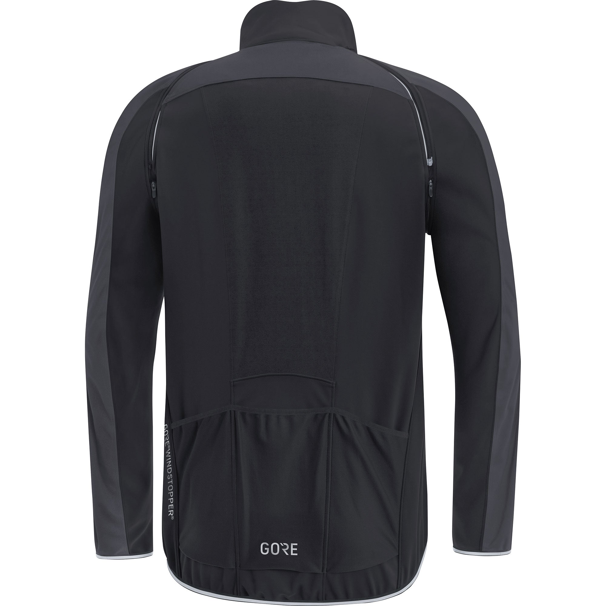 Gore C3 gore windstopper phantom zip-off fietsjack zwart terra grijs