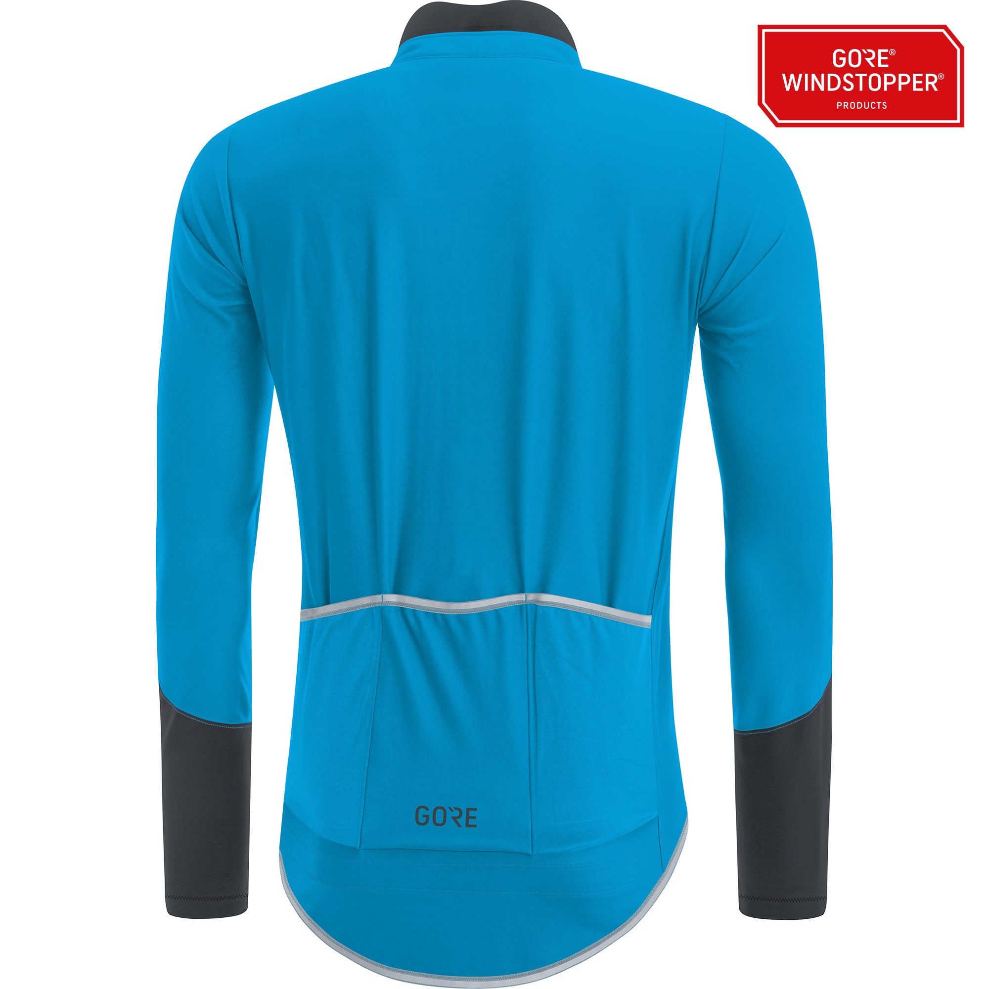 Gore C5 gore windstopper fietsshirt met lange mouwen cyan blauw