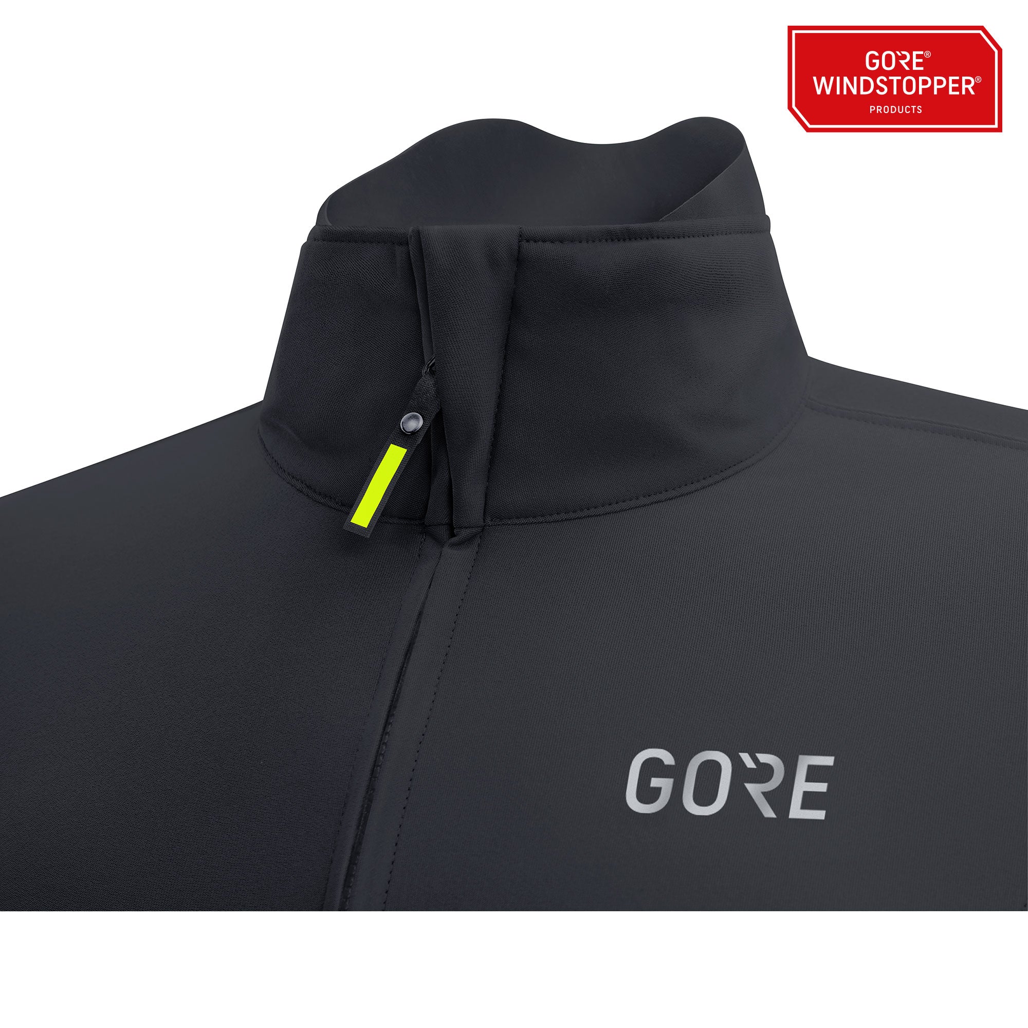 Gore C5 gore windstopper fietsshirt met lange mouwen zwart