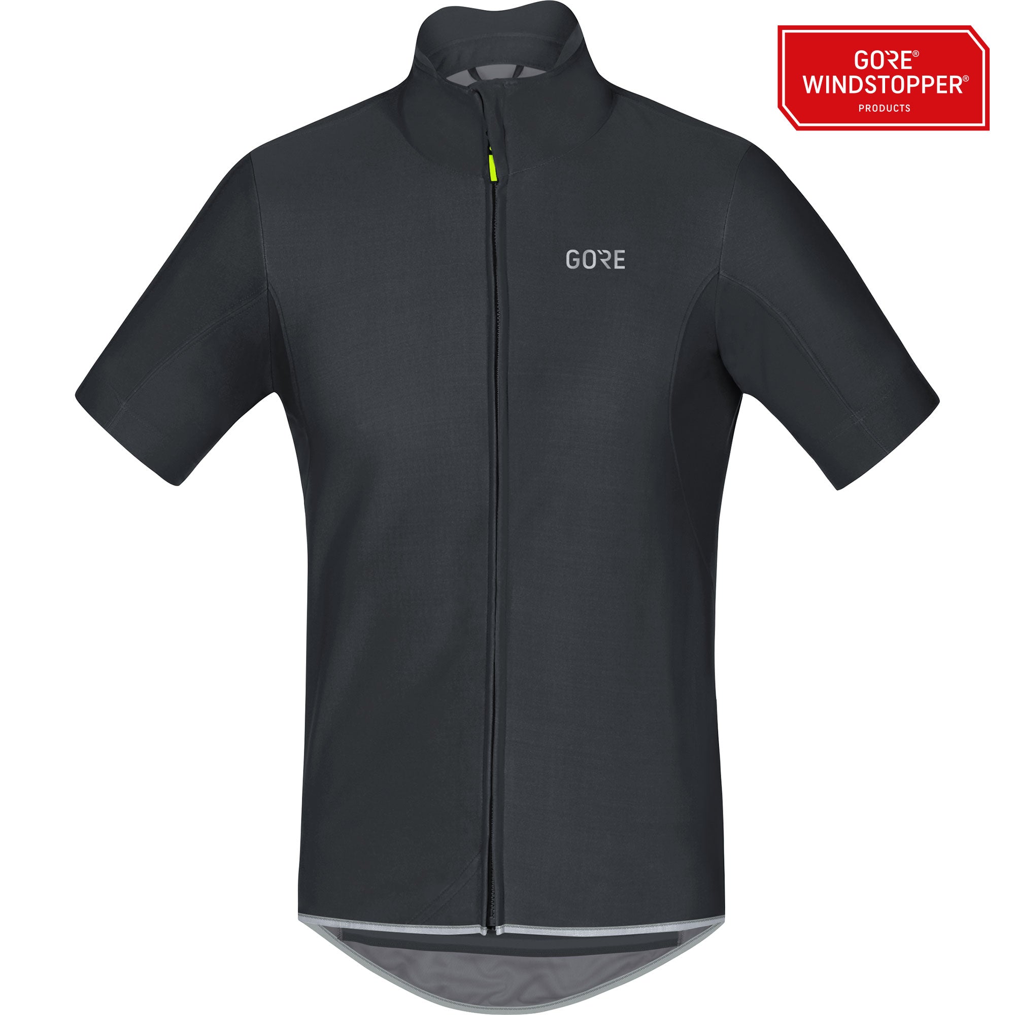 Gore C5 gore windstopper fietsshirt met korte mouwen zwart