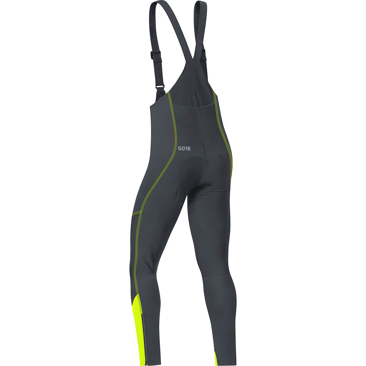 Gore C3 Gore Windstopper® Bib Tights+ - Black/Neon Yellow