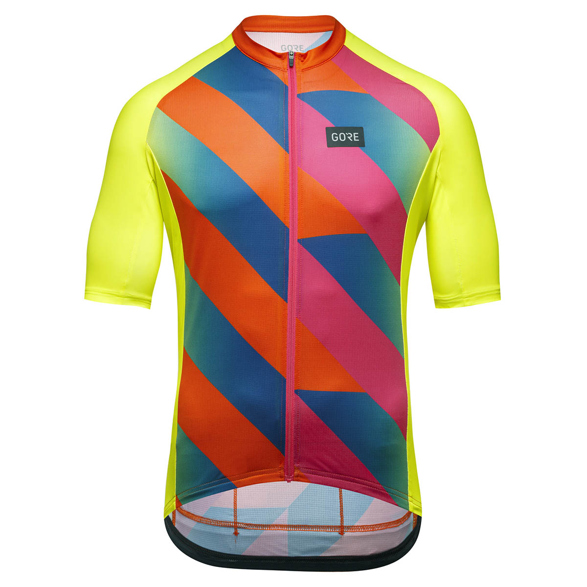 Gore Wear Signal Jersey Mens - Neon Yellow/Multicolor
