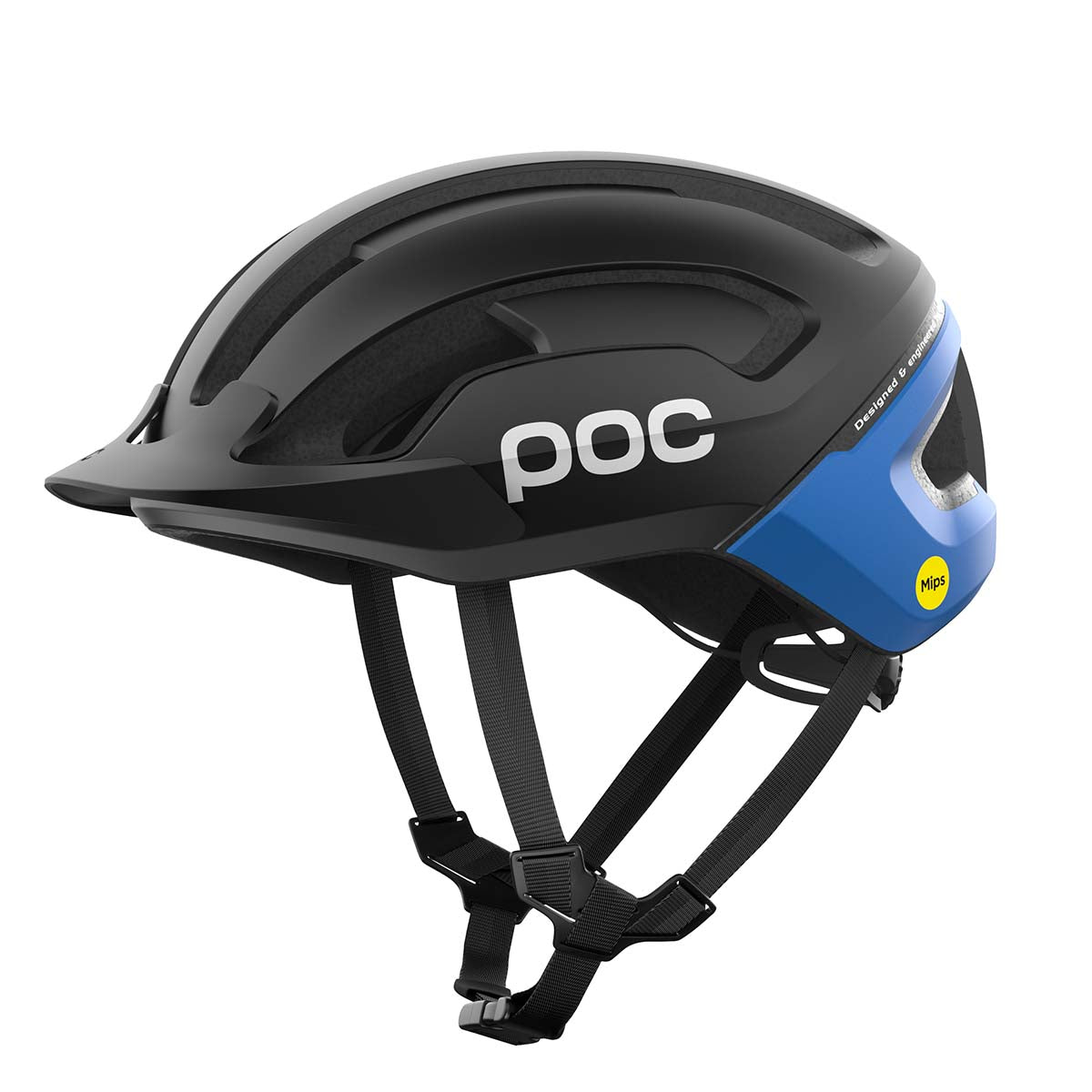 Poc Omne Air Resistance MIPS Helm - Uranium Black/Opal Blue Metallic/Matt