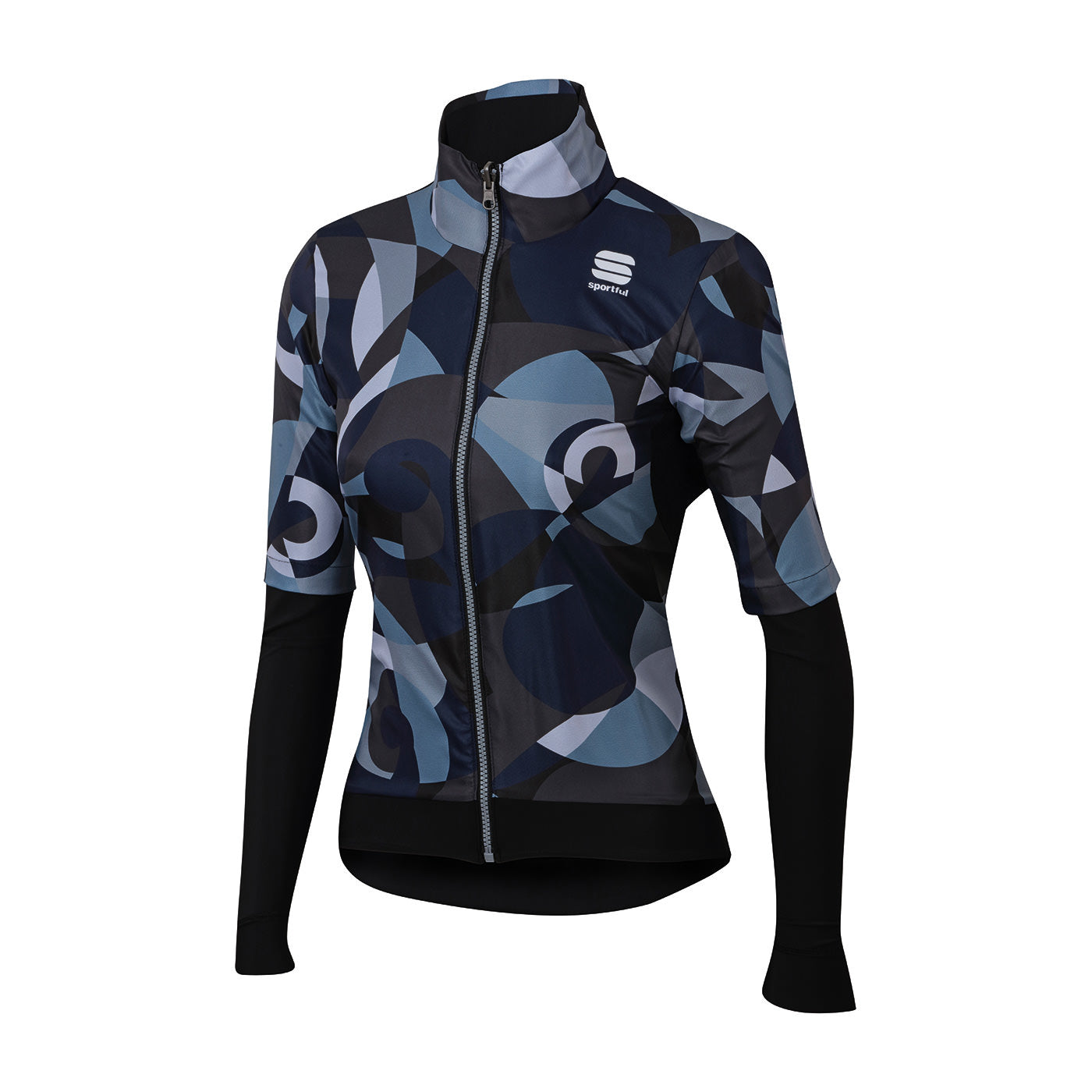 Sportful primavera switch thermal dames fietsjack zwart grijs