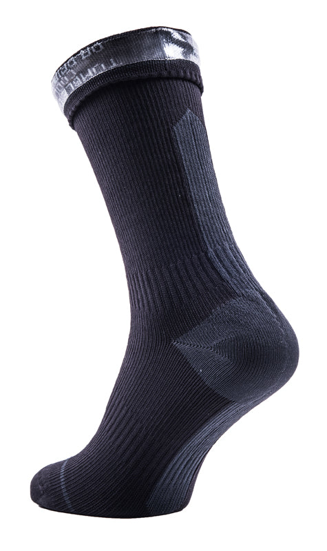 SEALSKINZ Road Thin Mid Sock With Hydrostop Black Anthra