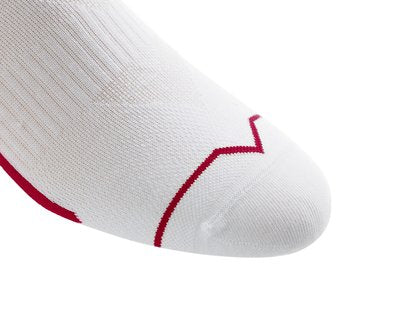 SEALSKINZ Road Aero Ankle Sock White Red