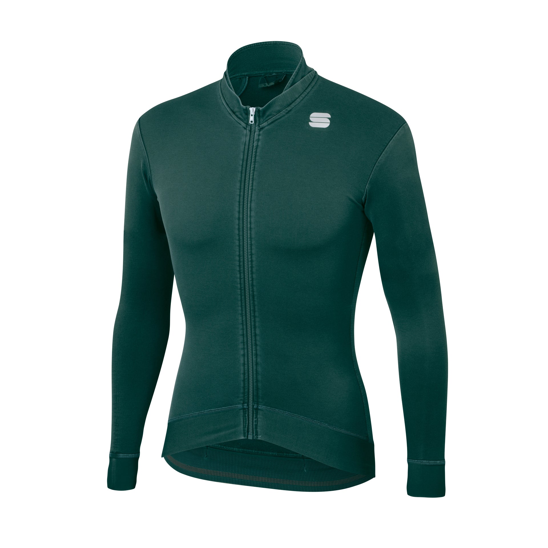 Sportful monocrom thermal fietsshirt met lange mouwen sea moss groen