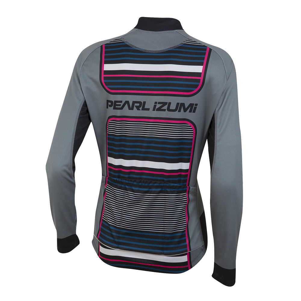 PEARL IZUMI Elite Thermal LTD Lady Jersey LS pink glo stripe