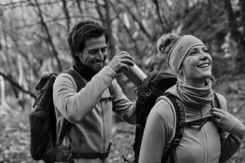 Buff Midweight Merino Wool Nekwarmer Night Blue Melange