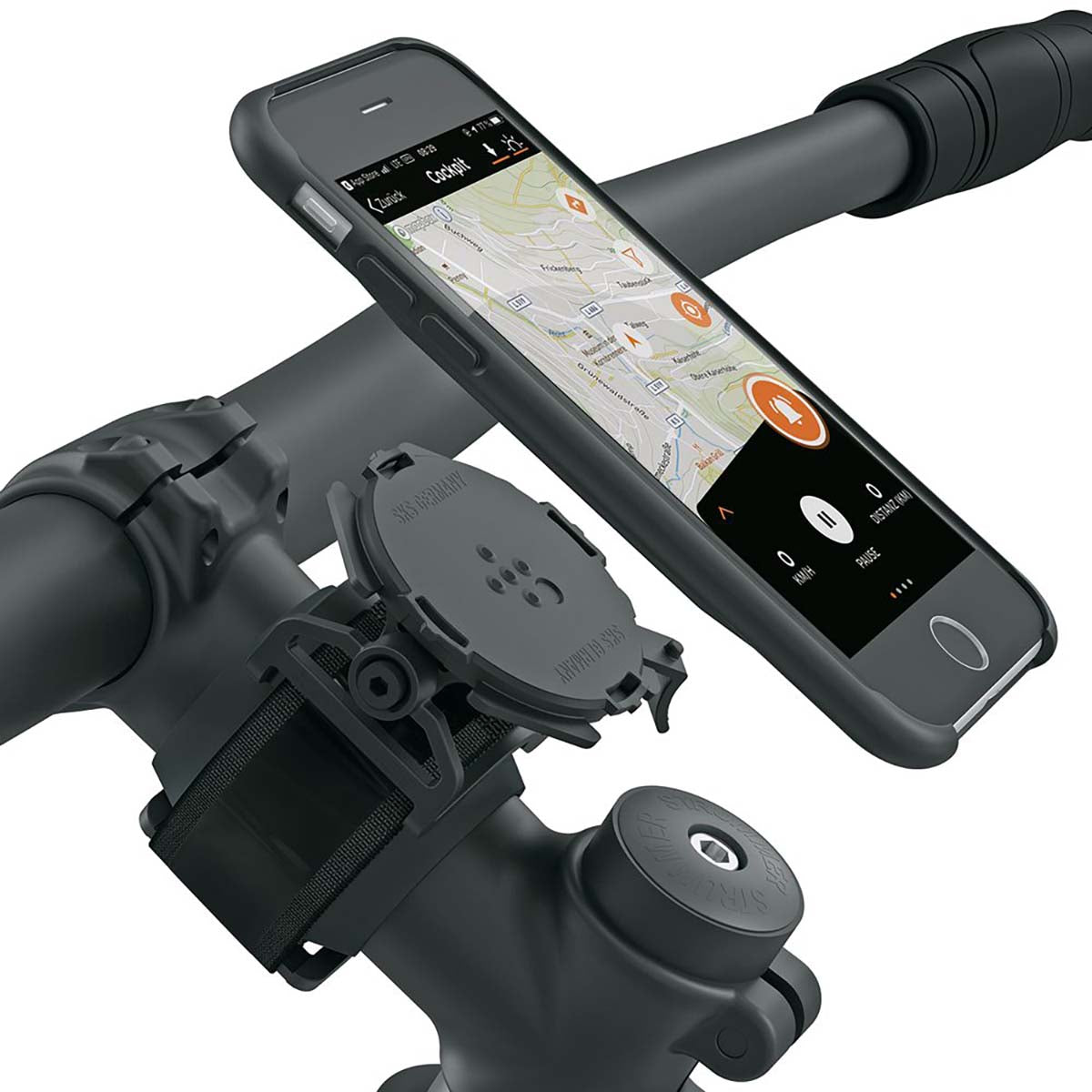 SKS Compit Anywhere Smartphone Stuurhouder Zwart