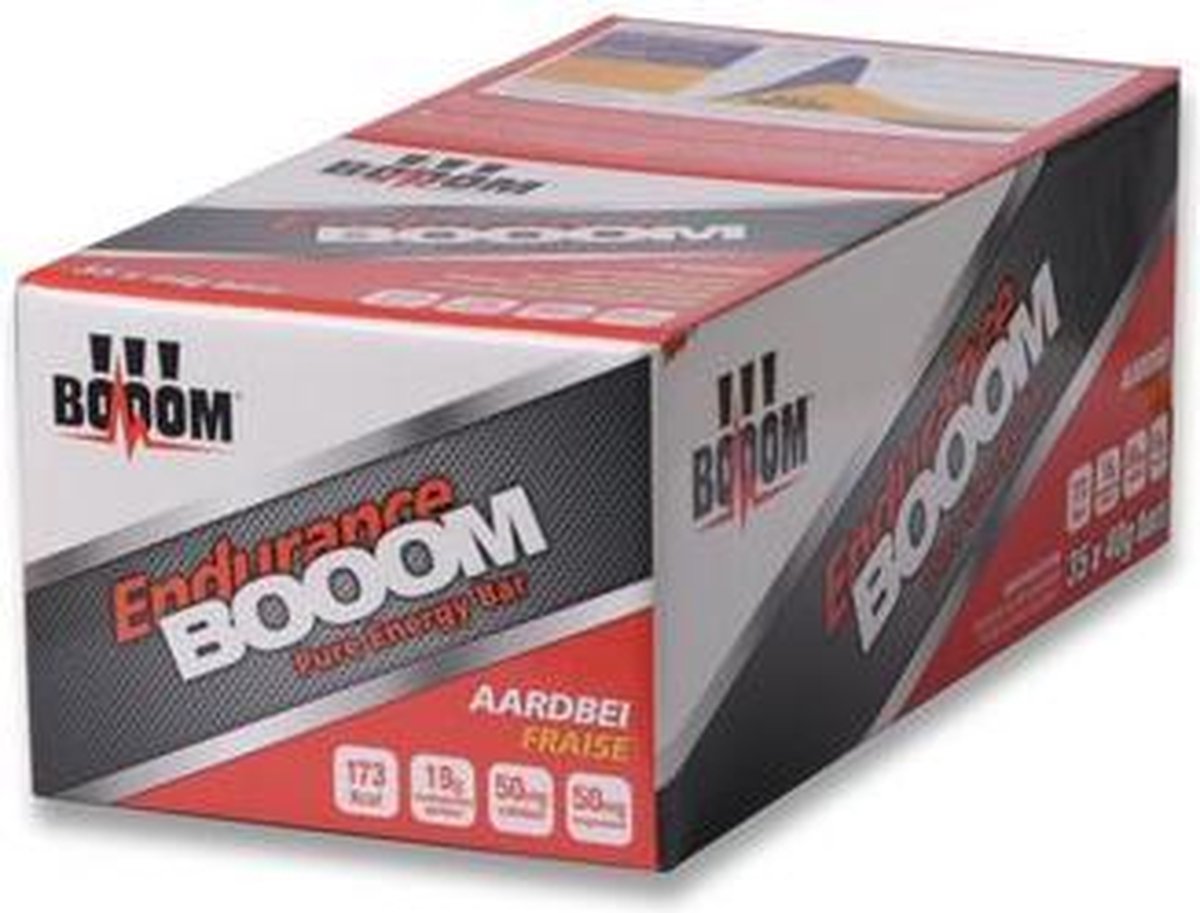 BOOOM Endurance Energy Bar Strawberry Box (35 Pack)