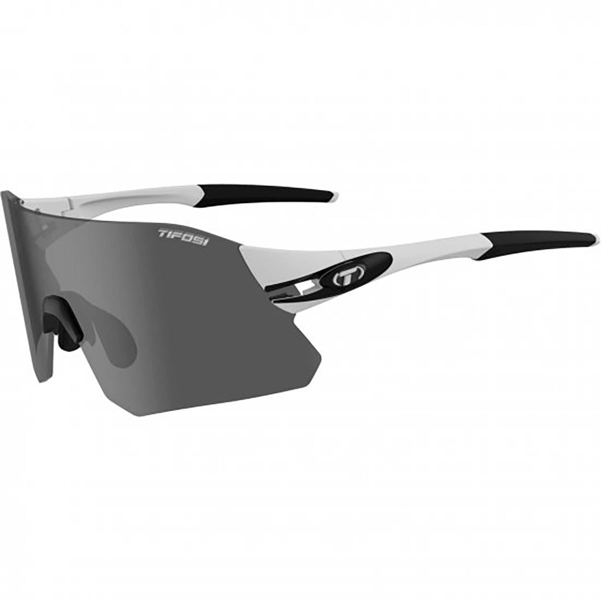 Tifosi Rail Fietsbril White Black / Smoke - AC - Red/Clear Lens